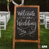Ilyapa Wooden Sandwich Board Signs Outdoor A Frame Chalkboard Sign