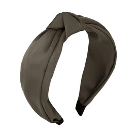 Amariver Headband Knotted Wide Headband for Women Top Knot Hair Band Non-slip Head Band Soft Coffee Hair Accessories for Women Girls