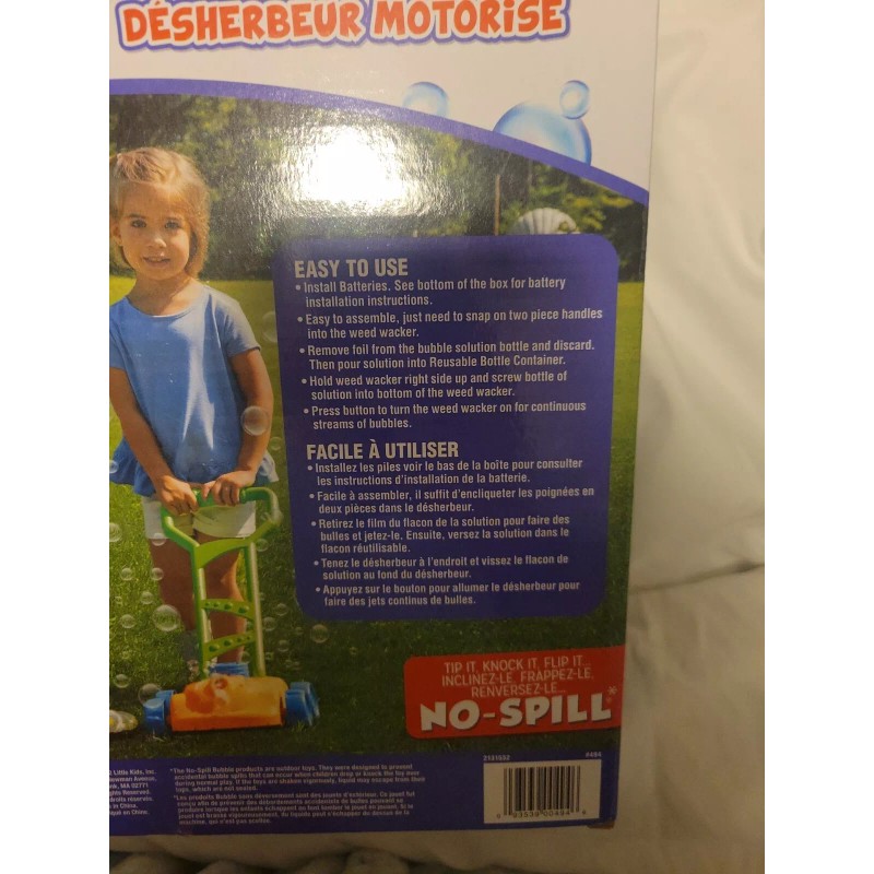 Fubbles NEW NWT no-spill motorized weed walker kids bubble blower