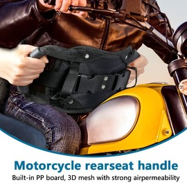 Motorcycle Passenger Grips Universal, Sturdy Motorcycle Seat Belt, Adjustable Motorcycle Strap for Children
