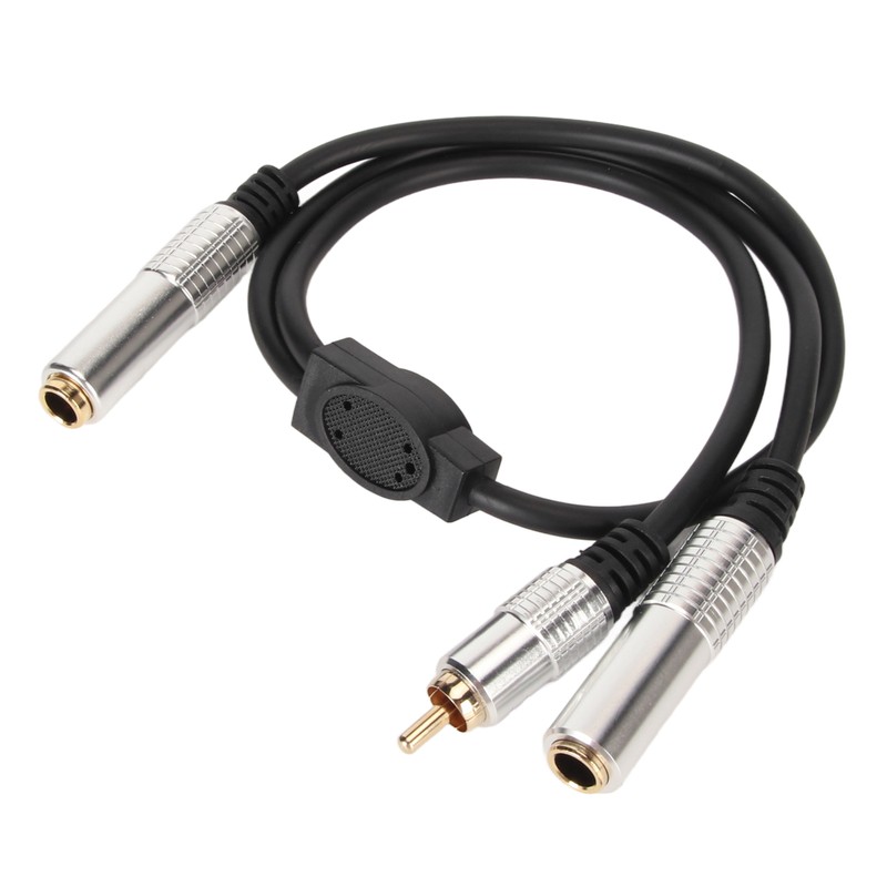 6.35mm Female to 6.35mm Female RCA Cable Gold Plated Sound