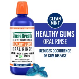 TheraBreath Healthy Gums Mouthwash Antigingivitis Mouth Rinse for Adults 16 fl o