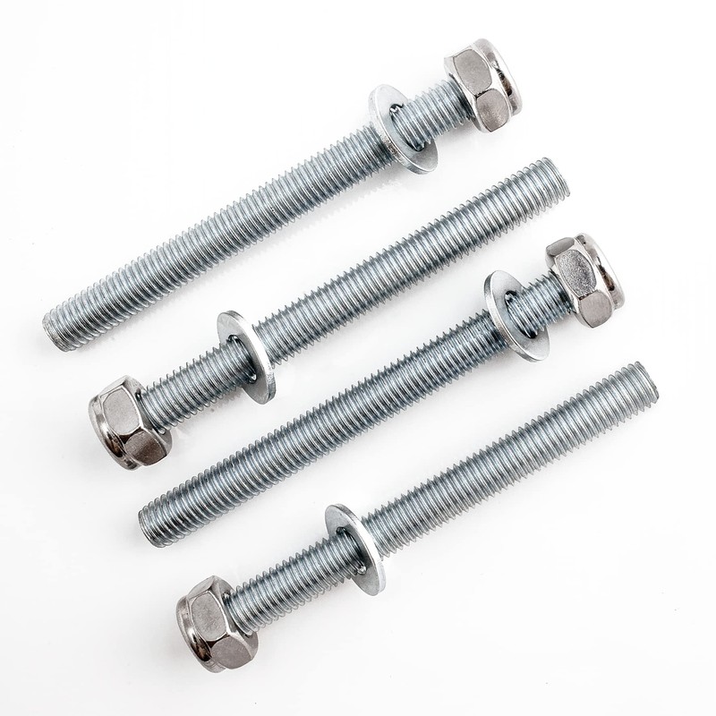 BAUQOO Threaded Rods M10 Certified Galvanised Steel 8.8 with High
