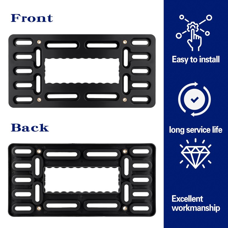 OKLPF Front License Plate Bracket- Front License Plate Mounting Kit，Universal