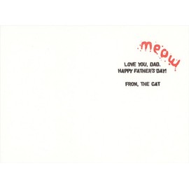Recycled Paper Greetings How a Cat Shows They Love You Funny/Humorous Father's Day Card from Cat