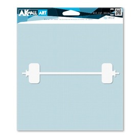 Barbells Weightlifter Gym - Vinyl Decal Outdoor Weatherproof - Select Size