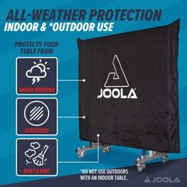 JOOLA Dual Function Indoor/Outdoor Waterproof Table Cover , Black