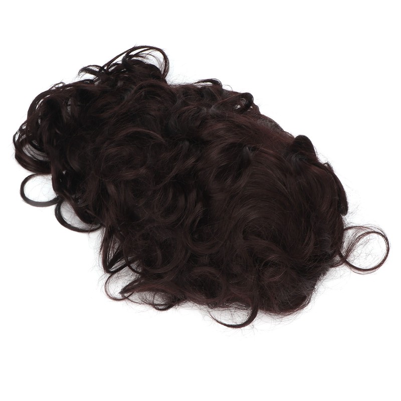 Men Short Black Wigs Soft Texture Breathable Adjust Net Firmly