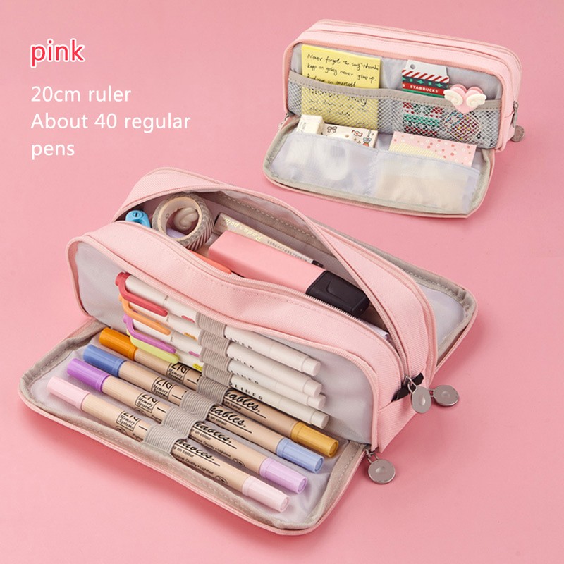 Canvas Pencil Case Large Capacity Pencil Cases Pencil Pouch with