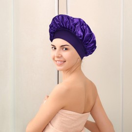 Sleeping Hair Towel,Hair Plopping Towel | Satin Hair Towel for Women, Anti Frizz Satin Towel, Protective Hair Turban Wrap for Most Hair Types