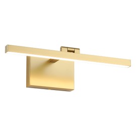 Joosenhouse Hard Wired Picture Light Gold Modern Picture Lights for Paintings 300 Lumens Brightness Adjustable Swing Arm Wall Lamp Dimmable Accent Lighting 110V AC