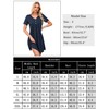 Crewhpo Women's Nightdress Short Sleeve Nightgown V Neck Nightshirt Comfy