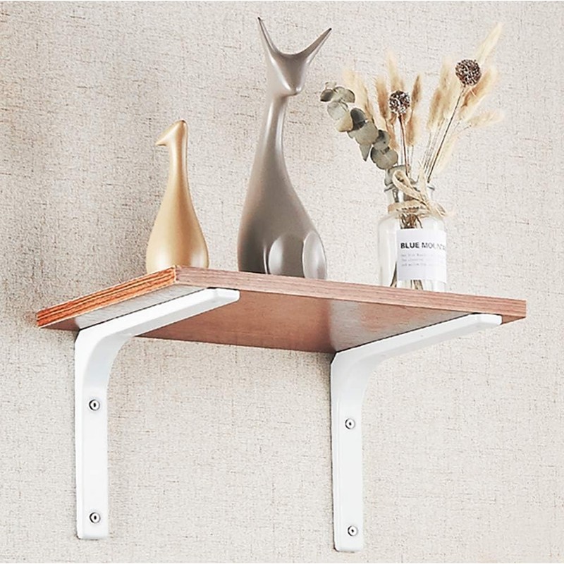 JUNEYE 4 Pcs Shelf Bracket Corner Brace Angle Bracket Shelf
