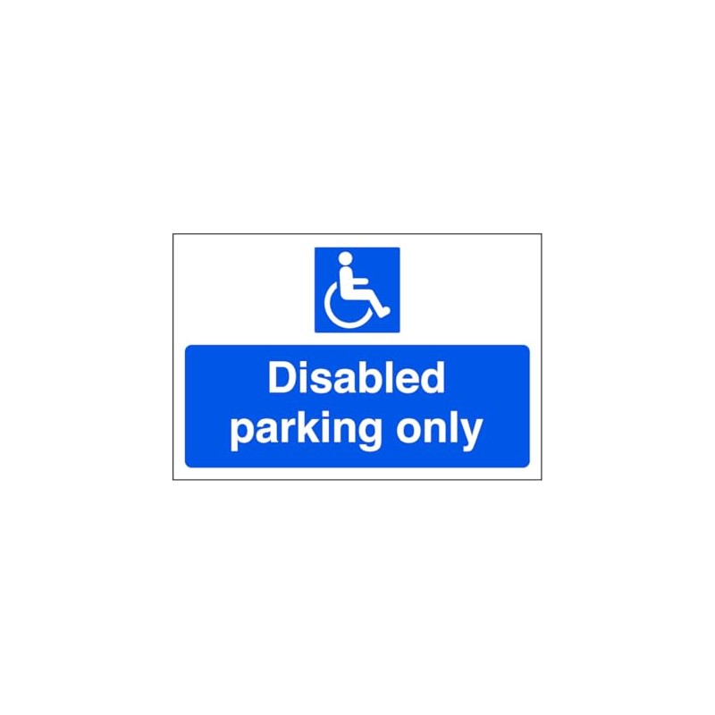 Disabled parking only - parking sign - disable signage -
