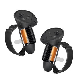 D.Gruoiza Upgraded Controller Straps Grips Cover Compatible with Meta Oculus Quest 3 Accessories, Silicone Non-Slip Handle Cover, Adjustable Soft Hand Strap, with Battery Compartment Opening