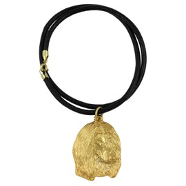 Art-Dog Exclusive Dog Necklace, 24K Gold Plated - Handmade Jewellery for Dog Lovers - Gold Plated Necklaces with Dog, Gold