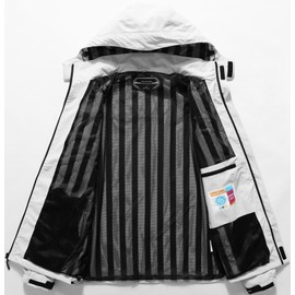 MAOYSSEN Outdoor Men's Waterproof Raincoat Windbreaker Lightweight Rain Jacket with Detachable Hood