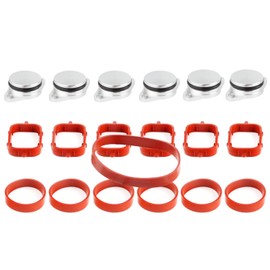 TAKPART 6 x 33 mm swirl flaps diesel swirl flap blanks replacement plugs with intake manifold seals of the intake manifold 13 pieces