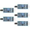 Electrones 5 Pcs IR Flame Sensor Module Detector 4 Pin