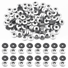 Swpeet Juego de 120 arandelas de sellado de neopreno de acero inoxidable M4.8 x 14 mm, kit surtido de juntas de juntas de neopreno EPDM unidas de goma para tornillos