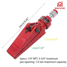 3-3/4" Hydraulic Spreader Jaw 1/2 Ton Fit for Porter Power Tools, Opening Jaw Ram Half Coupler, 1/4" NPT (1PC)