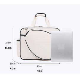 QLONSACIA Tennis Racquet Backpack Shoulder Bag - Waterproof Canvas Tennis Racquet Package Handbag Korean Stylish Portable Badminton Racket Single Shoulder Bags