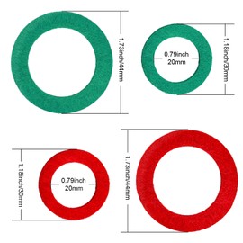 12 Pieces Battery Terminal Anti Corrosion Washers Fiber Battery Terminal Protector(Green, Red)