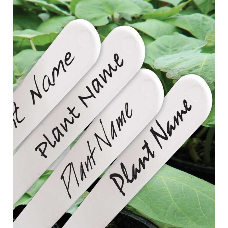 etree 50 x Plastic Plant Labels Black 5"