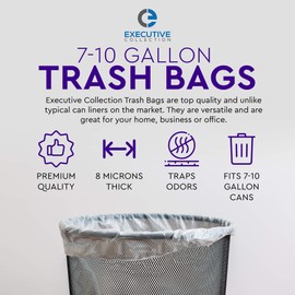 12 to 16 Gallon Trash Bags - 1000 Count - 24" x 33" Clear Plastic Garbage Bags Tall Can Liners for Home & Office - Household Items Cleaning Products, Kitchen Supplies - 13 Gallon Trash Bag, 15 Gallon