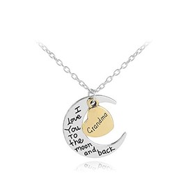 ShiQiao Spl Grandma Christmas Birthday Gifts for Grandmother Grandma Pendant Necklace Mama Gifts from Granddaughter Grandson