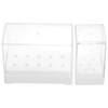 WOONEKY Nail Drill Bit Holder Storage Box 2-Piece 10-Holes Nail