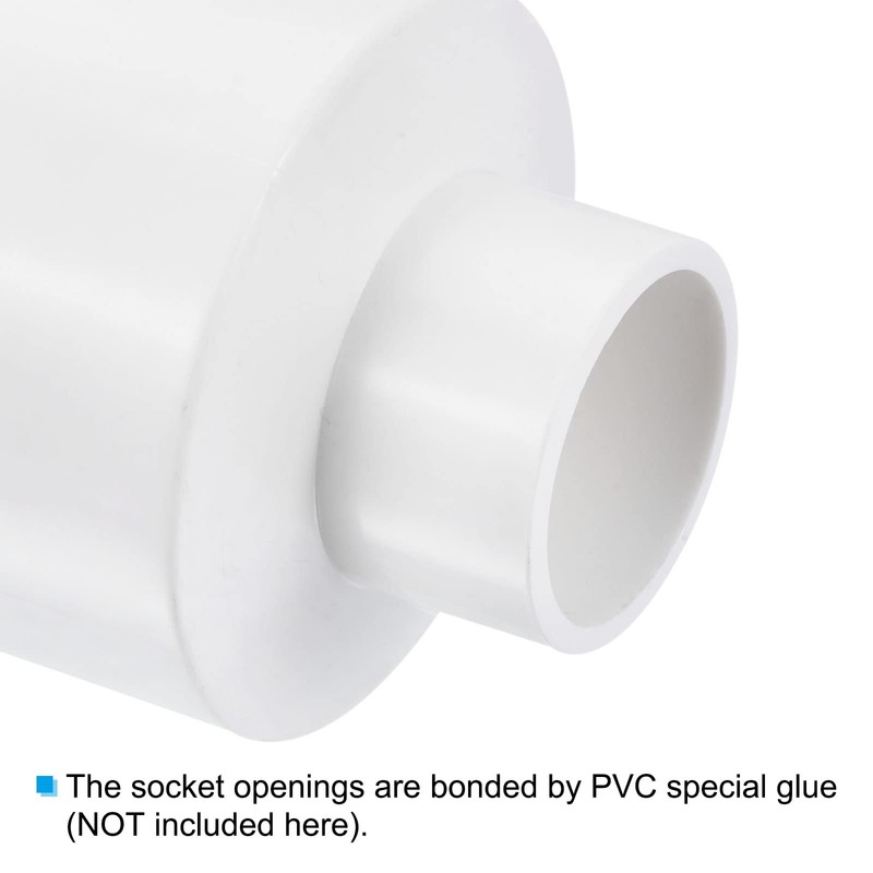 PATIKIL PVC Reducer Pipe Fitting 63mm to 32mm ID, Straight