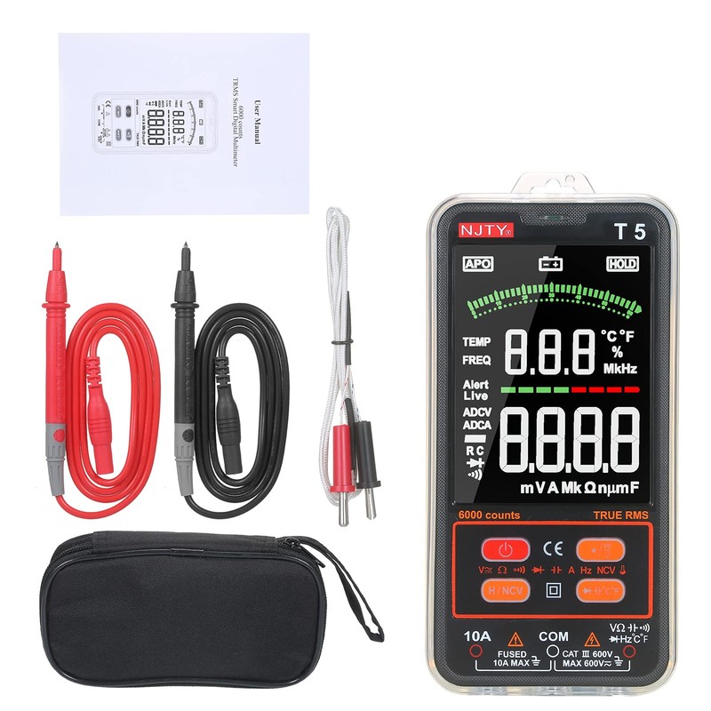 T5 6000 Counts True RMS Multimeter Digital Universal Tester 3.8-inch