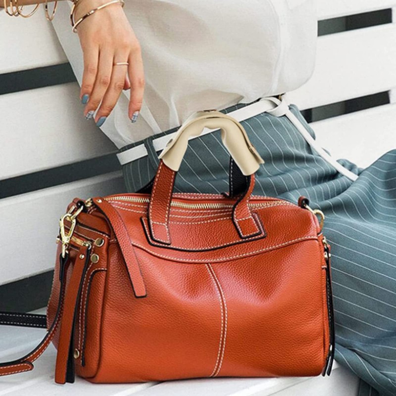 2 PCS Handbag Handle,Mcredy Leather Wrap Covers Purse Wallet Handle,Protector