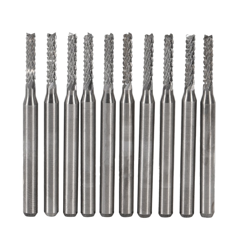 10pcs 2mm Cemented Carbide End Mill Engraving Bits Carving Drill