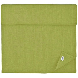 Linen & Cotton Table Runner Cloth Hygge in 100% Linen, Green (40 x 90 cm) Washable Small Rectangle Runner for Coffee Table Home Decoration Kitchen Dining Party Brunch Christmas