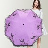 휴대용 나비 레이스 우산 장마 3단 접이식 양산 암막 (WFJ1O2E) Portable Butterfly Lace Umbrella Rain 3-Fold Folding Sunshade Blackout (WFJ1O2E)