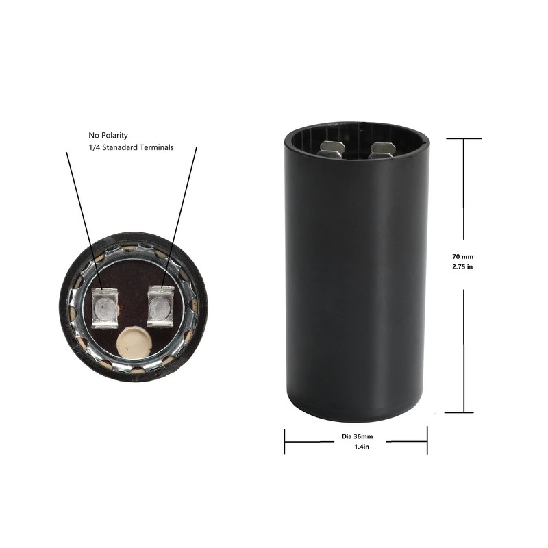 BlueNatHxRPR 36-43 MFD/uF Condensador de arranque de motor soporta voltaje