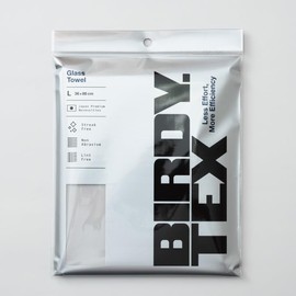 [Manufacturer Limited] BIRDY.TEX Glass Towel + Mini Glass Towel (Free Sample Item) (Cool Gray, Lsize 14.2 x 34.6 inches (36 x 88 cm))