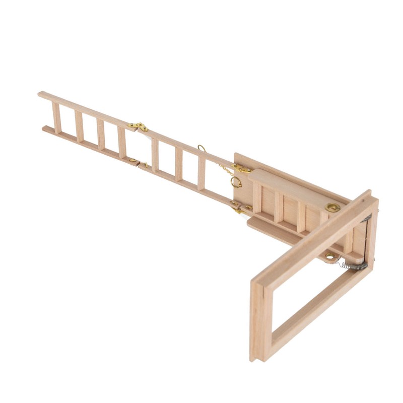 Dollhouse Stairs Fine Workmanship Feel Comfortable Wood Material Simple Installation