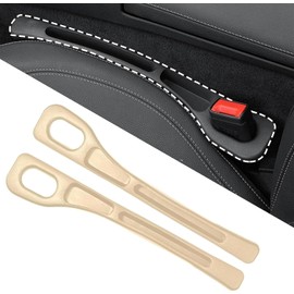 Relleno Universal para Hueco de Asiento,Organizador Multifuncional con Bolsillos,Evita Pérdidas, Compatible con Coche/SUV/Camión,Fácil Instalación.（Blanco）