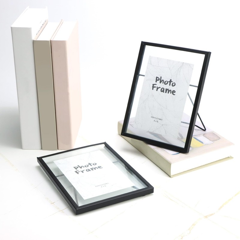QWORK® 2 Pieces 15 x 20 cm Glass Picture Frame,