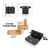 Chibery 10 Pack 1/2" Overlay Cabinet Hinges, Semi-Concealed Hinge, Cabinet