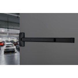 Brinks Commercial Rim Panic Exit Device, Matte Black - UL Listed Emergency Exit Hardware for Commercial Doors