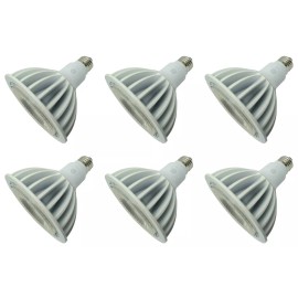 GE Lighting (6 bulbs) GE 30233 LED PAR38, 3100 lumens, 32 watt, 3500K Natural White, 15