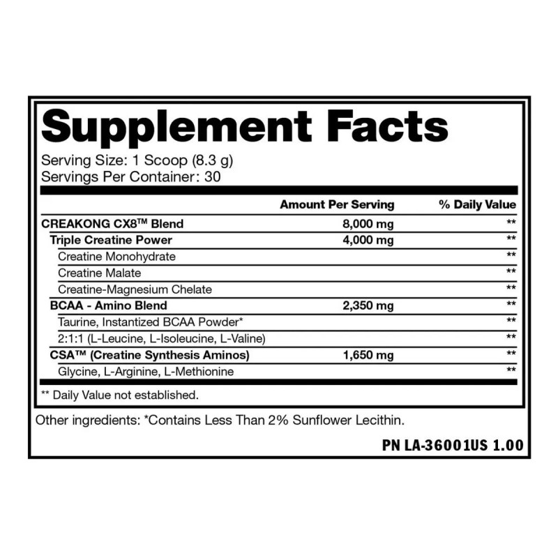 Mutant Creakong Cx8 Mutant 30 Servicios Creatina Bcaa Arginina 249g