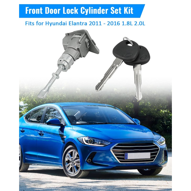 Front Door Lock Cylinder Set Kit with 2 Keys Fit