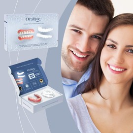 Comfort Fit Flex Teeth - Upper and Lower Veneer, in a Natural Shade, Enhance Your Smile at Home in Just Minutes！