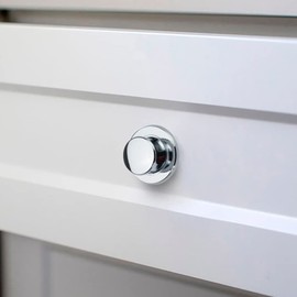 FEEIMOL Pack of 4 Tatami Embedded Handle Invisible Drawer Handles with Push Button Catch Door Lock Cabinet Handles Furniture Handles Door Handle Handles for Kitchen Cabinets Single Hole