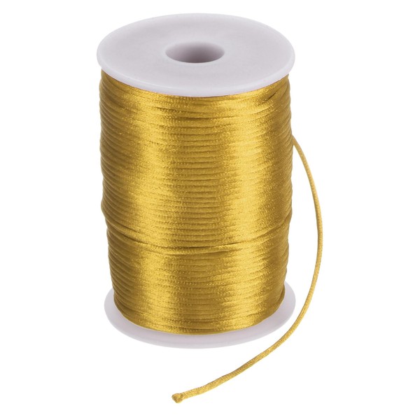 sourcing map Satin Nylon Cord String 2.5mm 330 Feet Silky